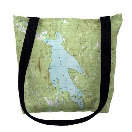 BETSY DRAKE Betsy Drake TY794M 16 x 16 in. Newfound Lake New Hampshire Nautical Map Tote Bag - Medium TY794M